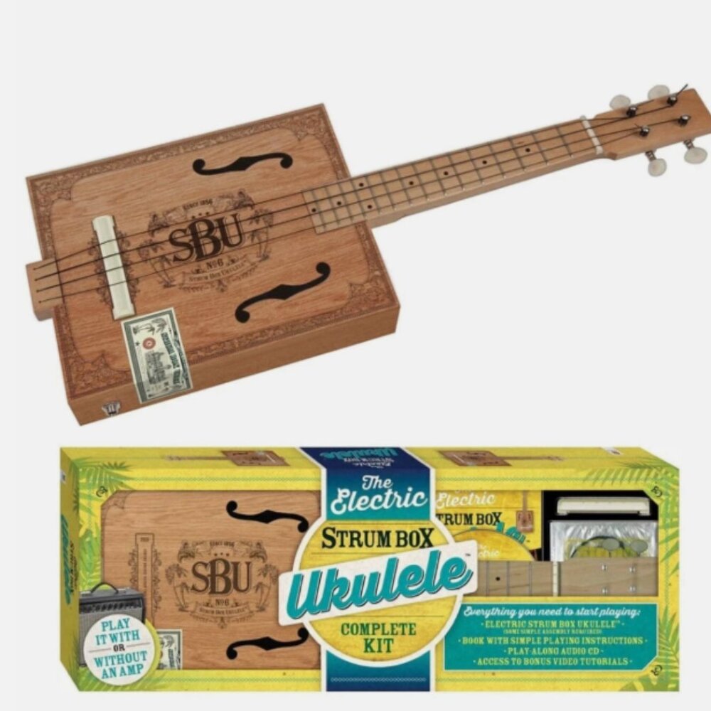 The Electric Strum Box Ukulele Complete Kit Includes Ukulele, Book, and CD